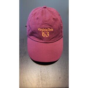 Virginia Tech Hokies Hat NCAA '63 Adjustable Strapback Cap VT US Pin Schweickert